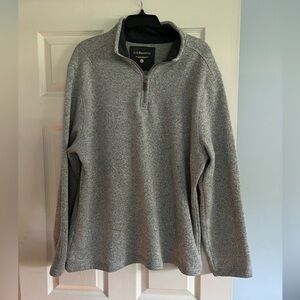 G. H. Bass & Co. mens pullover quarter zip gray sweater top G H Bass 2XL zip up